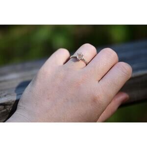 Herkimer Diamond Ring Rustic dainty unique alternative simple minimalist natural